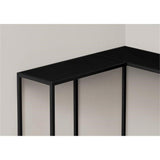 Monarch Specialties I 2157 Accent Table, Console, Entryway, Narrow, Corner, Living Room, Bedroom, Metal, Laminate, Black, Contemporary, Modern Monarch Specialties