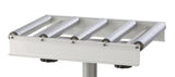 Adjustable Roller Table Stand HTC HRT-10 Super Duty Conveyor Feed Stand With 5 Ball Bearing Rollers , White HTC