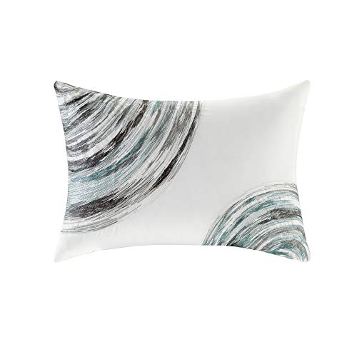 Madison Park Essentials Twin Comforter Set, Bed in a Bag Twin, Watercolor Print Coastal Comforter & Chambray Cotton Sheet Set, All Season Bedding Set, Saben, Aqua Twin (68 in x 86 in) 7 Piece Madison Park