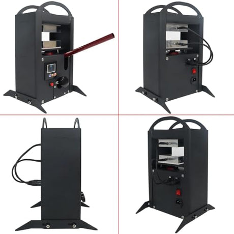 D9A91 8 Ton Portable Hydraulic Heat Press Machine 2.8 x 4.7 Inch Dual Heating Plate, Auto Temperature Adjustment Heat Press D9A91