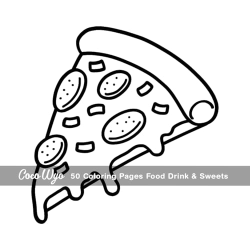 Food Drink & Sweets: Coloring Book for Adults and Kids, Bold and Easy, Simple and Big Designs for Relaxation Featuring a Variety of Foods, Drinks, Desserts and Fruits (Bold & Easy Coloring) Coco Wyo LLC