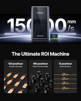 xTool F2 Ultra 60W MOPA & 40W Diode Dual Laser Engraver, 100+ Color Metal Engraving, Dual 48MP Cameras, Auto Streamline, 15,000mm/s Ultra-Fast, AI Powered 3D Fiber Laser Cutter and Engraver Machine xTool