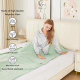 RHINSBENF Sleeping Bag Liner Camping Adult Sleep Sack Lightweight Travel Sheet for Hotel Bed Compact Ultralight Essential Cleaning Supplies Kit Travel Bedding Set for Backpacking (Green & Single) RHINSBENF