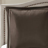 Madison Park Essentials Delaney 24-Piece Room In A Bag Comforter Set-Satin Jacquard All Season Luxury Bedding, Sheets, decorative pillows and Curtains, Valance, Queen (90 in x 90 in), Medallion Navy Madison Park