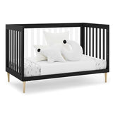 Delta Children Austin Acrylic 4-in-1 Convertible Baby Crib - Greenguard Gold Certified, Midnight Grey/Natural Delta Children