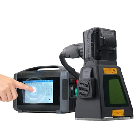 SFX Pro 30W Fiber Laser Marking Machine Handheld Marker with Distance Sensor Portable Handheld Laser Engraver for Metal Non-Metal 100×100mm Lens Battery Built-in Fan&Light, Class 1 (0.39mW Output) XINCHENG PRECISION
