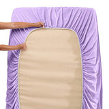 Hearth & Harbor Extra Deep Pocket Queen Size Sheet Set - 4 Piece Ultra Soft & Breathable Bed Sheets Set - Fits Up to 24" Mattress - Hotel Luxury Bed Sheet Set, Lavender Hearth & Harbor