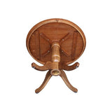 IC International Concepts 36" Round Top Pedestal Table-29.1" Height Dining Table, Distressed Oak IC International Concepts