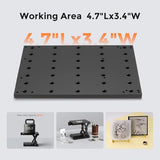 Cloudray One-Dimension Marking Workbench for CO2 & Fiber Laser Engraver Machine, 1D Working Table, Lift Stand & Holder Laser Engraver, Flexible Working Area 4.7"x3.4", One Direction XY Table, Black Cloudray
