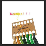 Santune 3 Sets Embroidery Cross Stitch Kits with Instructions,Needlepoint Kit with 3 Stamped Clothes,1 Hoop and 6 Needles,Mothers Day Gifts