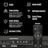 Westinghouse 60 Inch Electric Fireplace Heater, Compatible with Alexa & Google Home, Wall Mount or in-Wall Recessed Fireplace Insert, 24 Hour Timer, Color Changing Flames, 750W/1500W Indoor Heater Westinghouse