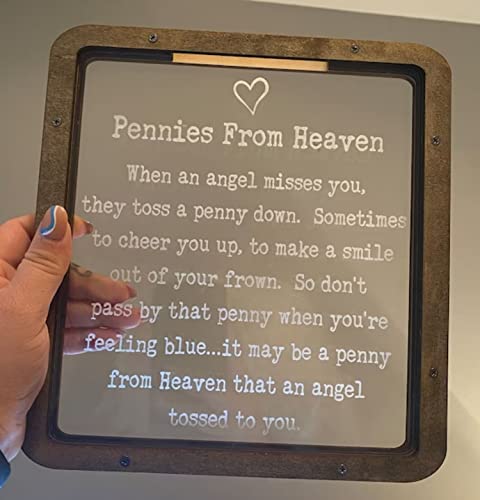 Pennies from Heaven Bank Wooden Piggy Bank Penny Bank Coin Boxes Paradise Personalized Wooden Transparent Acrylic Piggy Bank for Kids Family Friends Home Decor WoodArtSupply