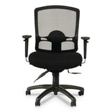 Alera Etros Series Petite Mid-Back Multifunction Mesh Chair, Black Alera