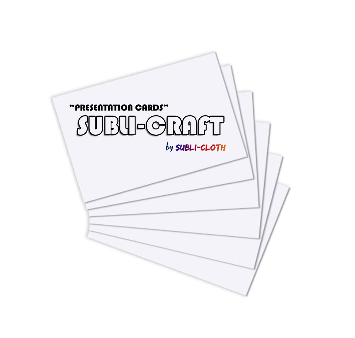 Subli-Craft Presentation Cards Cardboard Sublimation Pack x 100 Units by Subli-Cloth (Rectangular) Subli-Cloth