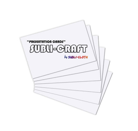 Subli-Craft Presentation Cards Cardboard Sublimation Pack x 100 Units by Subli-Cloth (Rectangular) Subli-Cloth