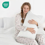 ROSE&RISY White King Sheet Set Pre-Washed Cotton-Like Microfiber, 4 Pieces Ultra Soft Bed Sheet Set King, Breathable Deep Pocket Skin Friendly, Includes 1 Fitted, 1 Flat, 2 Pillowcases (White, King)