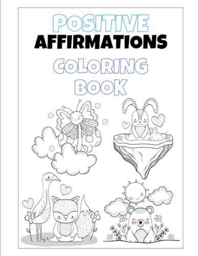 Positive Affirmations, coloring book for kids! WoodArtSupply