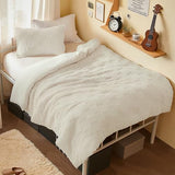 Joiedomi Tufted Twin Comforter Set, 2 Pieces Beige Boho Twin Bedding Set with 1 Plaid Geometric Comforter and 1 Pillow Sham, Checkered Bed in a Bag for All Seasons Joiedomi