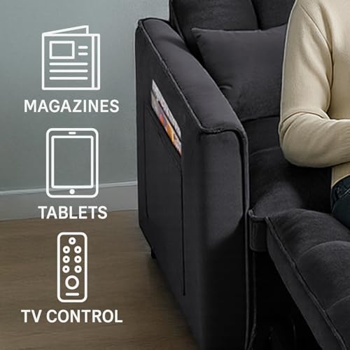 Pull Out Loveseat Sleeper, Convertible Sleeper Sofa Bed, Pull Out Bed Couch, 3 in 1 Velvet Futon Sofa, Love Seat Couches, Sofá Cama para Sala Sofa&Couch for Living Room Apartment, Chair Bed Sleepers Lyngins