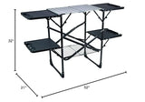 GCI OUTDOOR Slim-Fold Cook Station | Portable Folding Kitchen Table with a Heat Resistant Tabletop, 4 Side Tables & Storage Rack, Perfect for Picnics & Camping Trips GCI Outdoor