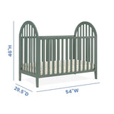 Delta Children Milano 4-in-1 Convertible Crib - Greenguard Gold Certified, Grassy Glen Delta Children