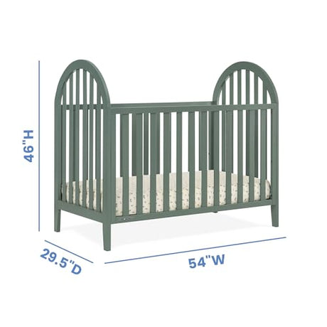 Delta Children Milano 4-in-1 Convertible Crib - Greenguard Gold Certified, Grassy Glen Delta Children