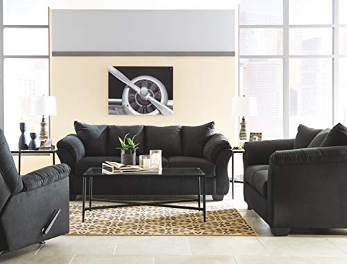 Signature Design by Ashley Darcy Classic Contemporary Sofa, Black