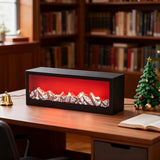 steladomus Faux LED Fireplace with Electric Fireplace Logs, ONLY Light NO Heat decorativa chimenea para sala, Portable Artificial Fire Place USB/Battery Operated, Fake Flame Effect Decor steladomus
