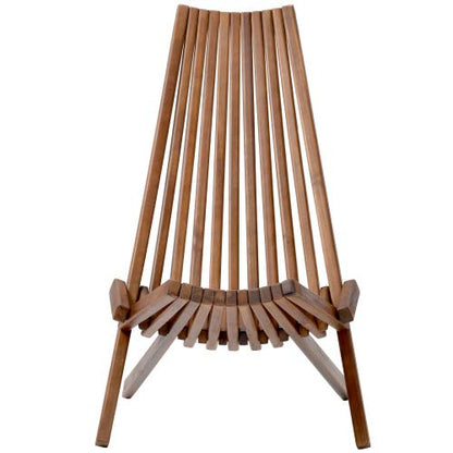 Folding Wood Outdoor Chair,Foldable Low Profile Acacia Wooden Lounge Chair for The Patio, Porch, Lawn, Garden (Natural)