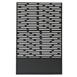Oakland Living 6 ft. X 4 ft. Black Freestanding Metal Privacy Screen Room Divider with Flower Box Oakland Living