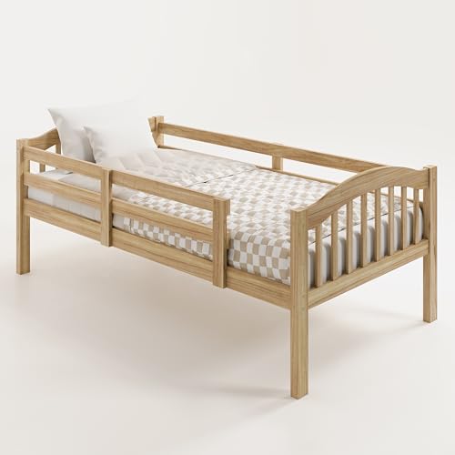 Storkcraft Long Horn Twin-Over-Twin Bunk Bed (Natural) - GREENGUARD Gold Certified, Converts to 2 Individual Twin beds Storkcraft