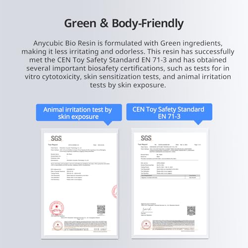 ANYCUBIC 3D Printer Resin, Odorless Standard Photopolymer Resin, High Precision and Low Viscosity, Fast UV-Curing ABS Like Resin for 8K/10K/14K LCD 3D Printing (Grey, 1kg) ANYCUBIC