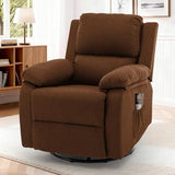 Korser Recliner Chair, 360 Swivel Rocker Chair for Adults, Small Rocking Recliner for Small Spaces, Upholstered Fabric Glider Recliner Nursery