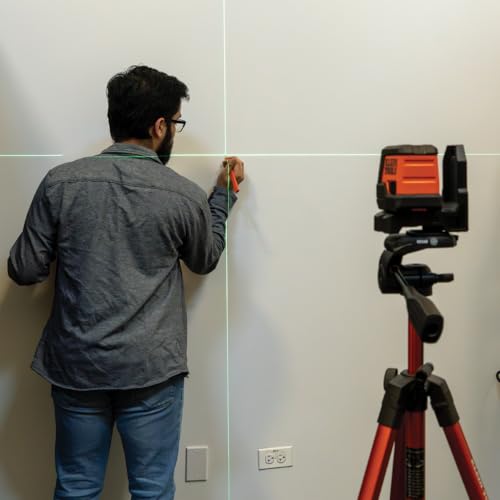 Klein Tools 93MCLG Self-Leveling Laser Level, Mini Cross-Line Level, Leveling Alignment Tool, Bright Green Horizontal and Vertical Lines Klein Tools