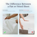 California Design Den Twin Flat Sheet Only, Soft 400 Thread Count 100% Cotton Bed Sheets, Soft Sateen Breathable & Durable Bedding - Bright White California Design Den