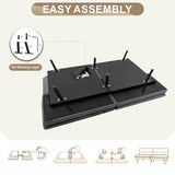 Opoiar Futon Sofa Bed,Modern Convertible Sleeper Sofa,Memory Foam Futon Sofa,71"x 33"x32"Compact Sofa,Loveseat Futon Bed,Breathable Linen Adjustable Sleeper Lounge Couch with Metal Legs,Dark Grey Opoiar