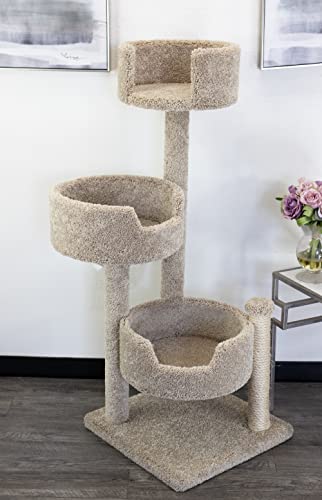New Cat Condos Real Wood and Carpeted Cat Tree New Cat Condos