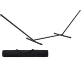SUPERJARE 12 FT Hammock Stand Only, 450 lbs Capacity Heavy Duty Steel Hammock Stand, Portable Carrying Bag, 2 Person, Rust-Resistant Finish, Perfect for Patio, Camping, Indoor, Outdoor - Black SUPERJARE