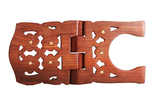 Artisans Of India Beautifully Hand Carved Quaran Holy Bible Display Holder/Book Stand Artisans Of India