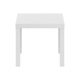 Furinno Classic Square Parsons Side End Table, 1-Pack, White Furinno