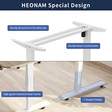 HEONAM Ergonomic Electric Standing Desk 59 Inch, Height Adjustable Sit Stand Desk with Memory Keypad and Large Work Surface HEONAM
