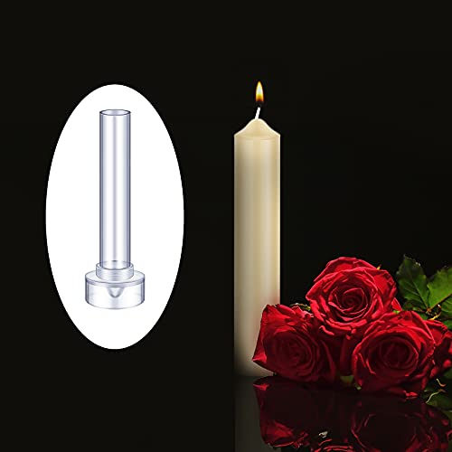 2 Pieces Taper Candle Mold Cylinder Candle Moulds Pillar Candle Molds for Making Emergency Candles and Table Candles with Wire Wicks Clips Tool kit