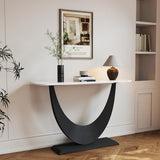 Modern Entryway Table with Marble Top, Narrow Console Table, Entry Way Table Sofa Table, Metal Frame Accent Table, for Entry Way, Hallway, Entrance, Foyer, Living Room B.Sauraseng