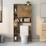 Farmhouse Over the Toilet Storage Cabinet with Barn Doors and Toilet Paper Holder Vabches