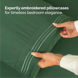 Queen Size 4 Piece Sheet Set - Comfy Breathable & Cooling Bed Sheets Set - Hotel Luxury Bedding for Women, Men, Kids, Teens, Boys & Girls - Deep Pockets, Soft, Wrinkle Free - Oeko-Tex - Emerald Green CGK Unlimited