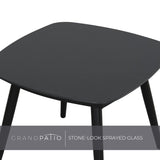 Grand patio Outdoor Bistro Set 3 Pieces Leather-Look Wicker Patio Chairs Set Powder Coated Aluminum Frame with Outdoor Chairs Set of 2 and Side Table for Garden Backyard Balcony Brown Grand patio