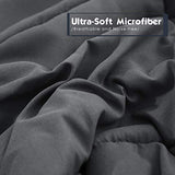 HIG 3pc Gray Twin/Twin XL Comforter Set - All Season Reversible Down Alternative Comforter with Two Sham - Quilted Duvet Insert with Corner Tabs - Box Stitched Blanket - Breathable, Soft HIG