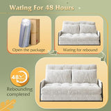 WLIVE Futon Sofa Bed, Floor Chair with Adjustable Backrest, Bean Bag Bed for Adults, with Armrest, Pillow, Low Profile for Living Room, Reading, Bedroom, Loveseat, Grey WLIVE