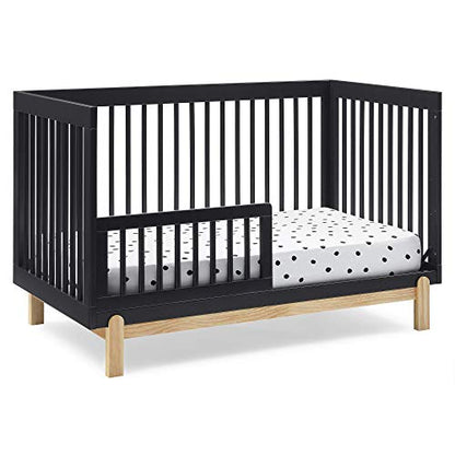 Delta Children Poppy 4-in-1 Convertible Crib, Midnight Grey/Natural