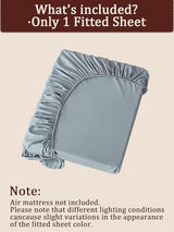 Akicia Twin Fitted Sheet for Air Mattress, with 18-24 Inch Extra Deep Pocket, Soft Breathable Air Bed Mattress Sheet Cover for Inflatable Bed, Grey Akicia